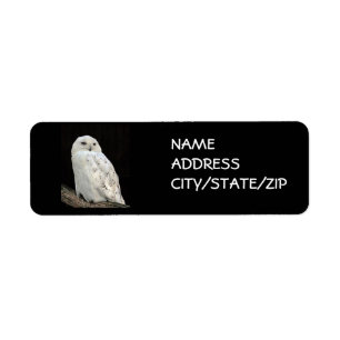 **SNOWY UGGLA** ADRESSETIKETTER RETURADRESS ETIKETT