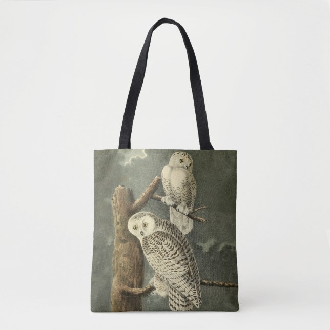 Snowy Uggla Audubon Bird Artwork Tygkasse (Framsida)
