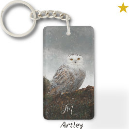 Snowy Uggla Bird Painting Custom Name Birder