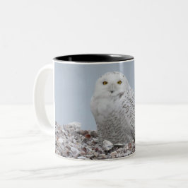 Snowy Uggla på skalKaffe Mugg