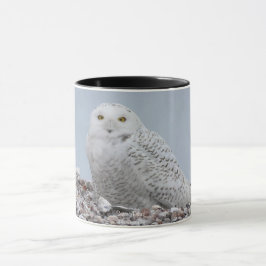 Snowy Uggla på skalKaffe Mugg