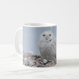 Snowy Uggla på snäckor Kaffemugg