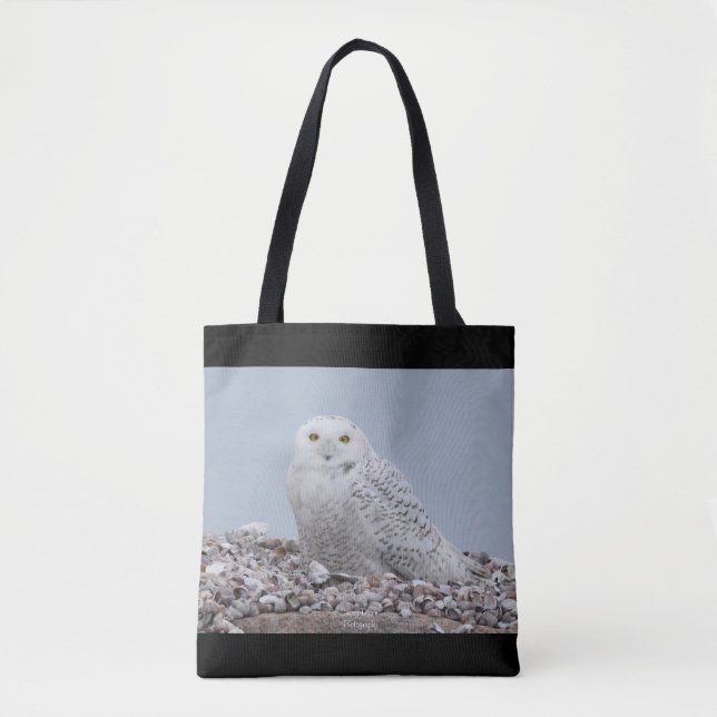 Snowy Uggla på Snäckor Tote Tygkasse (Framsida)