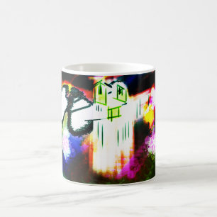 Snowy uggla roligt kaffemugg