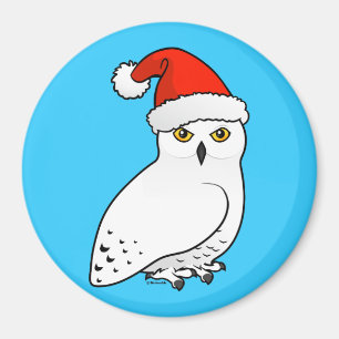 Snowy Uggla Santa Magnet