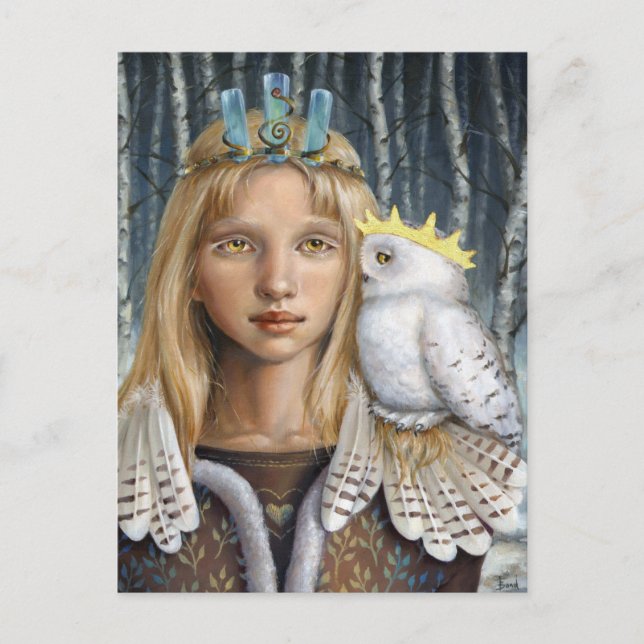 Snowy Uggla Vykort (Framsida)