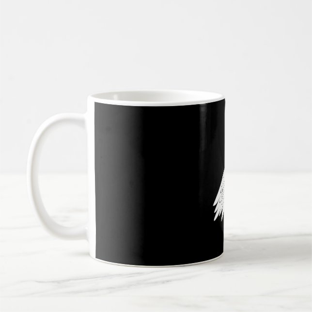 Snowy Uggla White Hooter Bird of night Kaffemugg (Vänster)