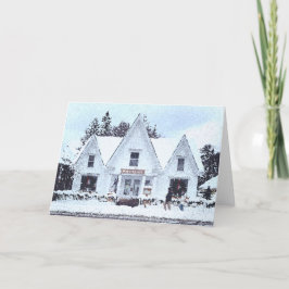 Snowy Vermont Helgdag Card Tack Kort