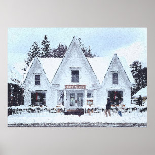 Snowy Vermont Helgdag Poster