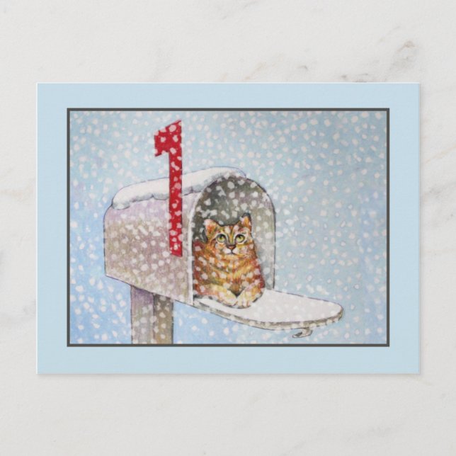 Snowy-vykort för julklapp helg vykort (Framsida)