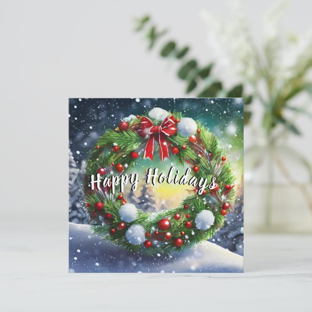 Snowy Wandeine Helgdag Middag Inbjudningar (Stående Fram)