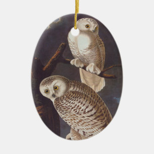 Snowy White Uggla Oval Jul Ornament
