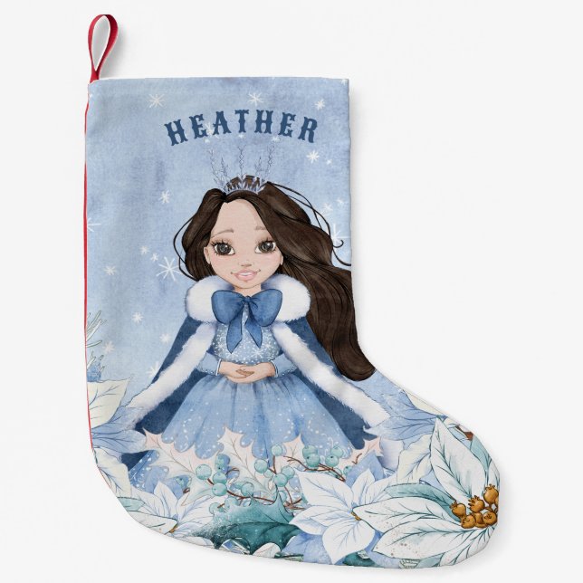 Snowy Winter Black Princess Liten Julstrumpa (Framsidan)
