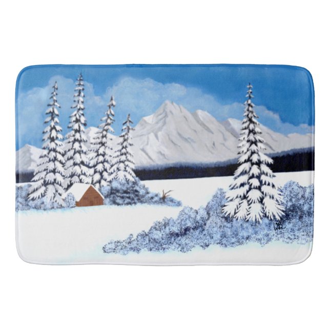 Snowy Winter Bright Badrumsmatta (Framsidan)