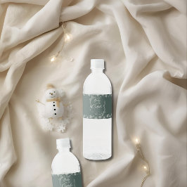 Snowy Winter Coquette Grönt, det är Kall Vattenflaskor Etikett