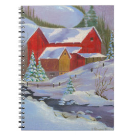 Snowy Winter Day Notebook Anteckningsbok