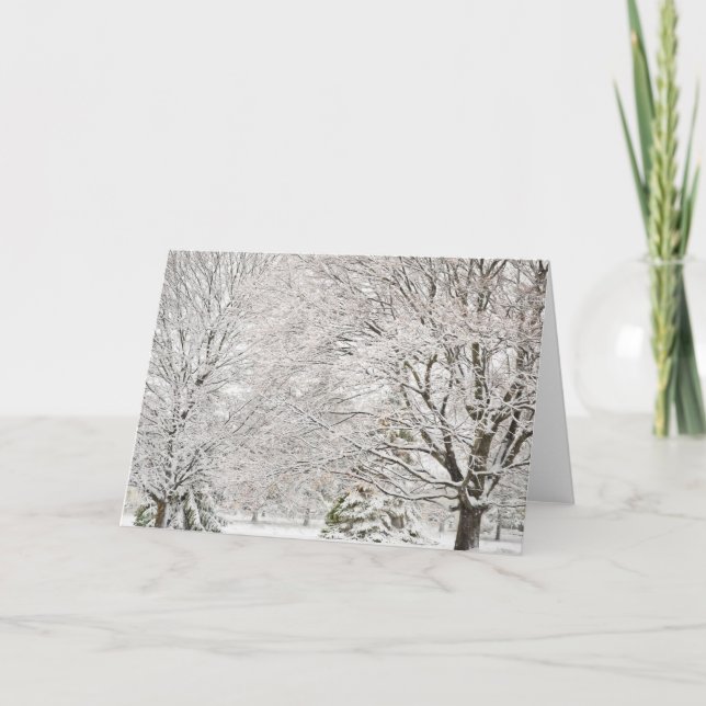 Snowy Winter Forest Kort (Framsida)