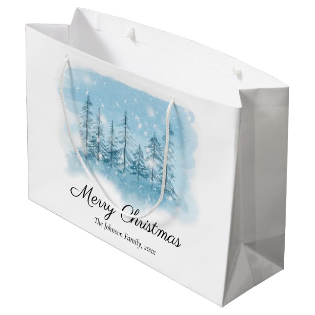 Snowy Winter God jul Gift Bags (Baksidan Vinklad)