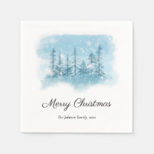 Snowy Winter God jul Pappra Napkins