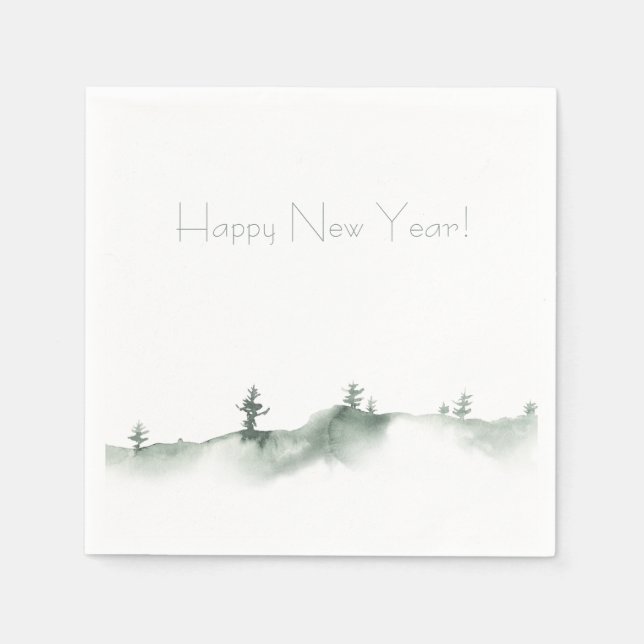 Snowy Winter Helgdag Pappersservett (Framsidan)