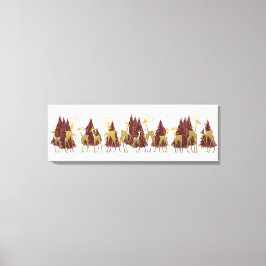 Snowy Winter Hjort in Wooded Forest Canvastryck