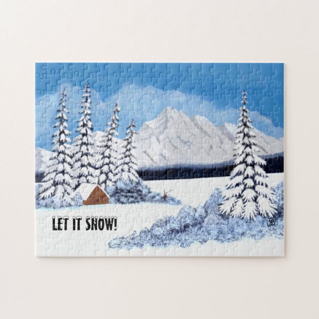 Snowy Winter Jigsaw Puzzle Pussel (Horisontell)