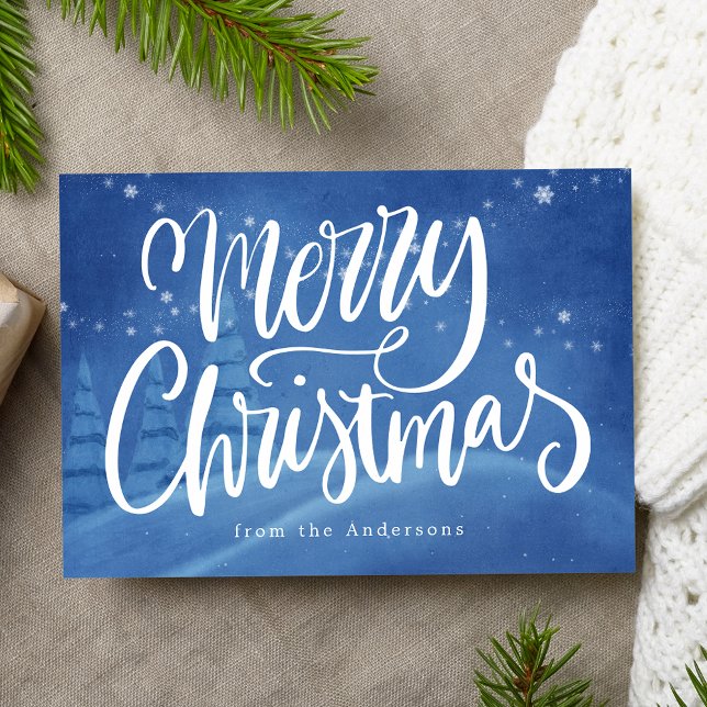 Snowy Winter-jul - ej fotfoto Julkort (Skapare uppladdad)