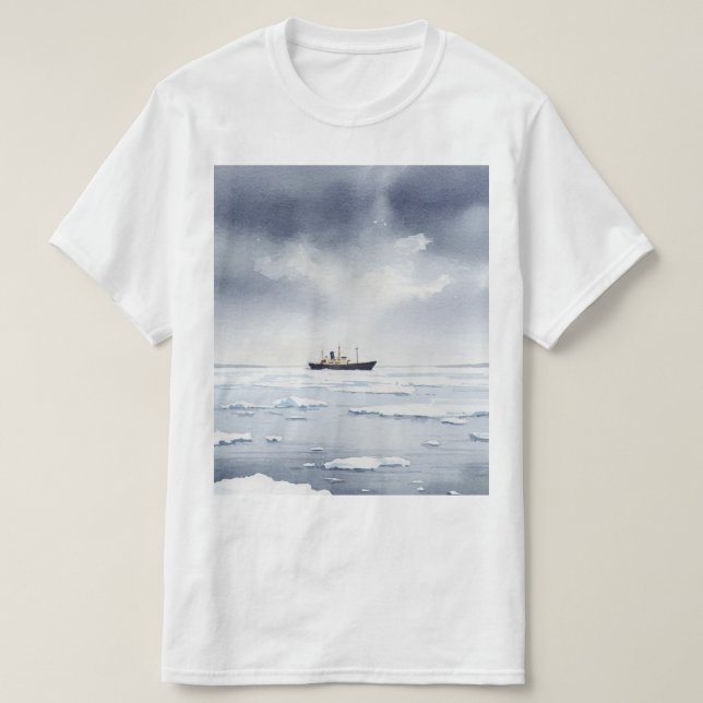 Snowy winter landscape t shirt (Design framsida)