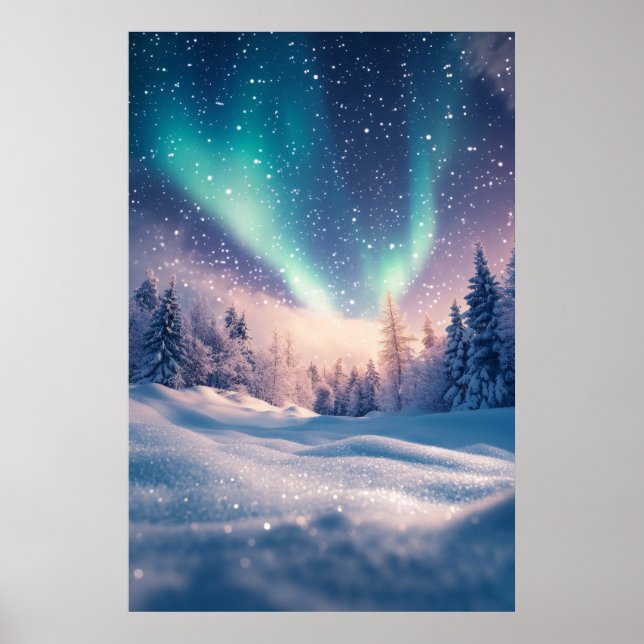 Snowy Winter Ligcape Art Poster (Framsidan)