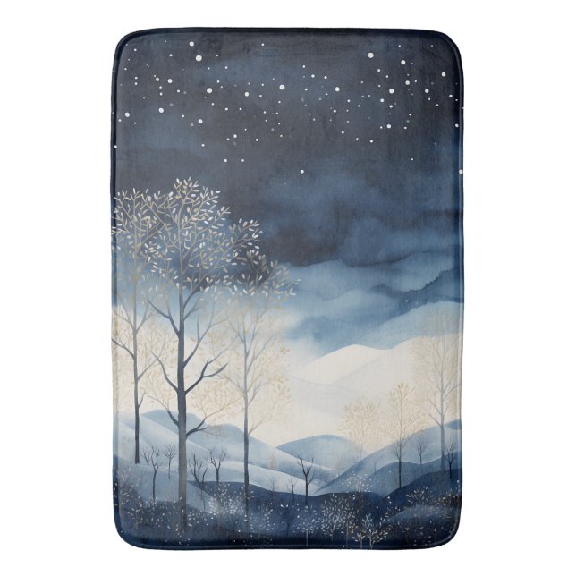 Snowy Winter Ligcape Bath Mat Badrumsmatta (Framsidan (Vertikal))