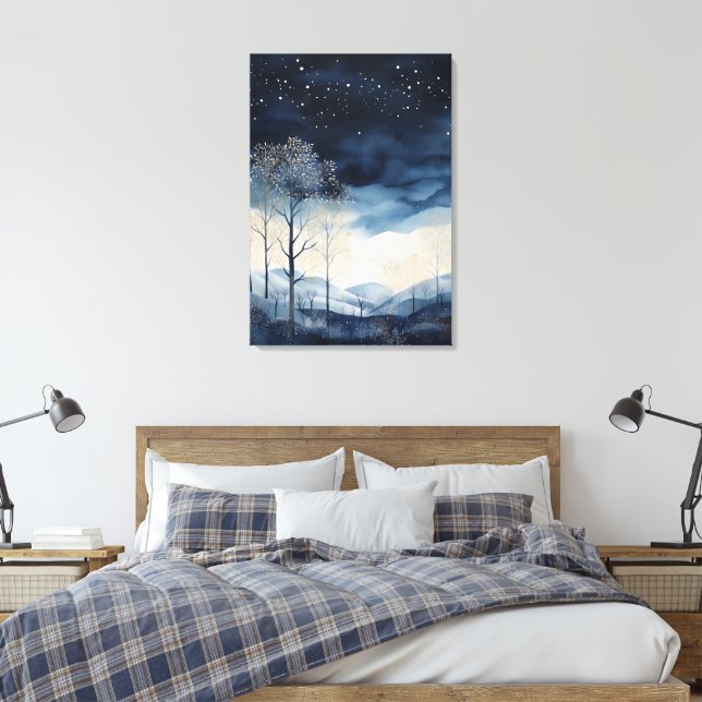 Snowy Winter Ligcape Canvas Art (Insitu (sovrum))