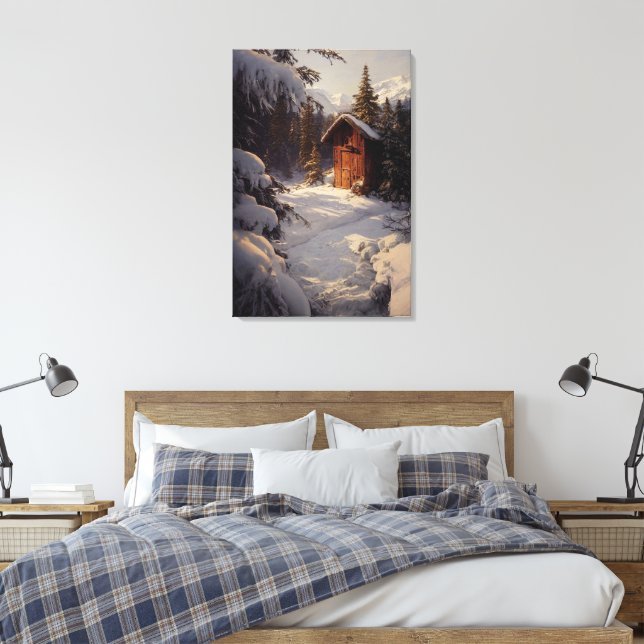Snowy Winter Ligcape Canvas Art (Insitu (sovrum))