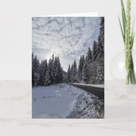 Snowy Winter Ligcape i Rumänien Kort