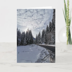 Snowy Winter Ligcape i Rumänien Kort