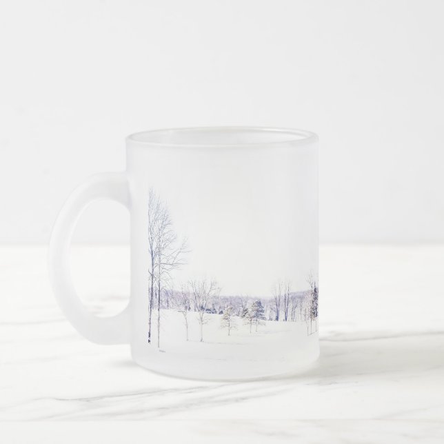 Snowy Winter Ligcape Two-Tone Coffee Mugg (Vänster)