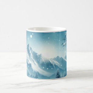 Snowy Winter Mountain Kaffemugg