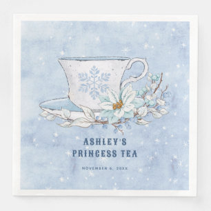 Snowy Winter Princess Tea Tea Kopp Pappersservett
