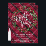 Snowy Winter Red Blommigt WAN Flanals Jul Inbjudningar<br><div class="desc">Denna virtuella julfestsinbjudan till jubileumsfesten är perfekt för årets helgdag. Den har handmålad vattenfärg röd och grönt poinsettias, blommor, hollbär och ivy löv-krans ovanpå fallande snö, burgundröd och svart bakgrund av tartan/flanans. På baksidan av kortet finns även vit gräs träd. Det är elegant, söt, land och söder. perfekten är utformad...</div>