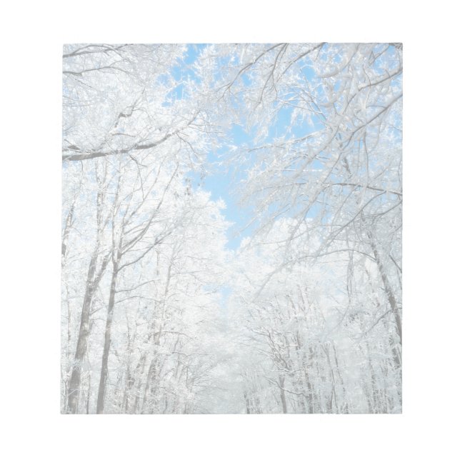 Snowy Winter Road Scene Anteckningsblock (Framsida)