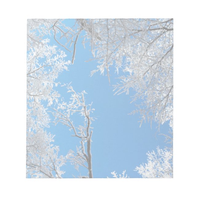 Snowy Winter Scene Anteckningsblock (Framsida)