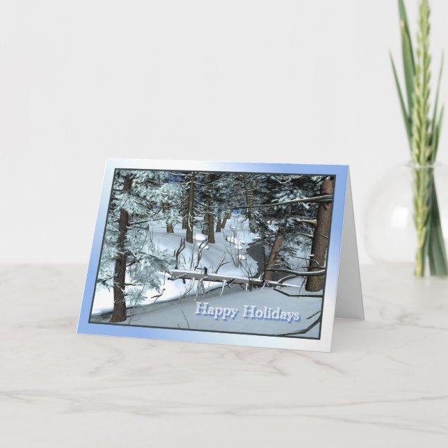 Snowy Winter Scene Helgkort (Framsida)