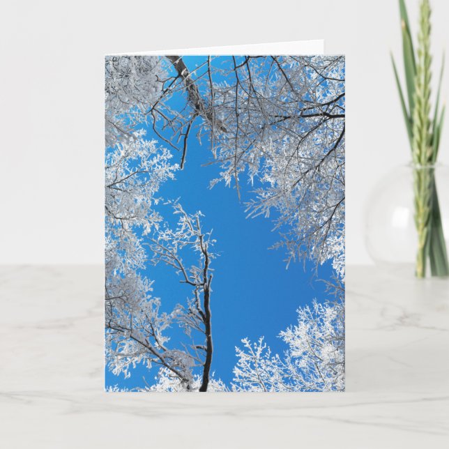 Snowy Winter Scene Helgkort (Framsida)