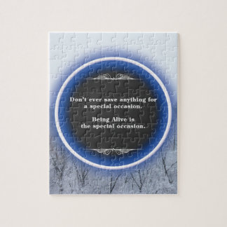 Snowy Winter Scene Quote Pussel