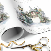 Snowy Winter Scene Watercolor-julby