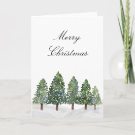 Snowy Winter Träd - God jul Helgkort