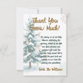 Snowy Winter Tree Baby Shower  Tack Kort