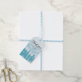 Snowy Winter Wedding Tack Favor Presentetikett
