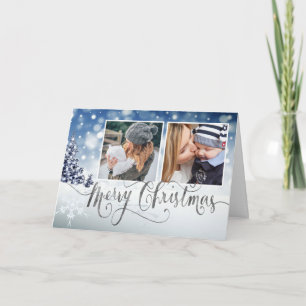 Snowy Winter Wonderland Elegant jul Kort