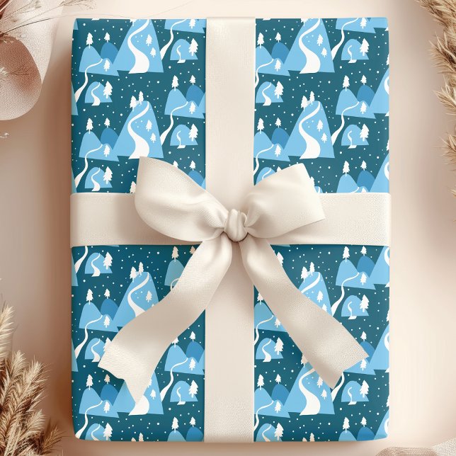 Snowy Winter Wonderland Presentpapper (Skapare uppladdad)