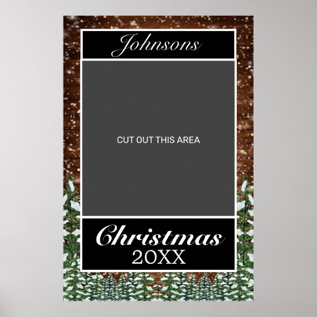 Snowy Wood & Forest God jul Photo Prop Poster (Framsidan)